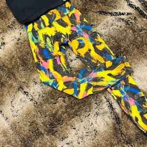 Lululemon Neon Abstract Multi Wunder Under Leggings, 25", 4